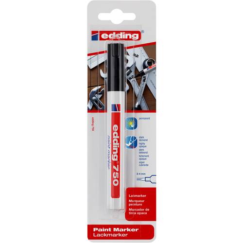 Edding 750 Paint Marker 4-750-1-4001 Lackmarker Schwarz 2 mm, 4 mm