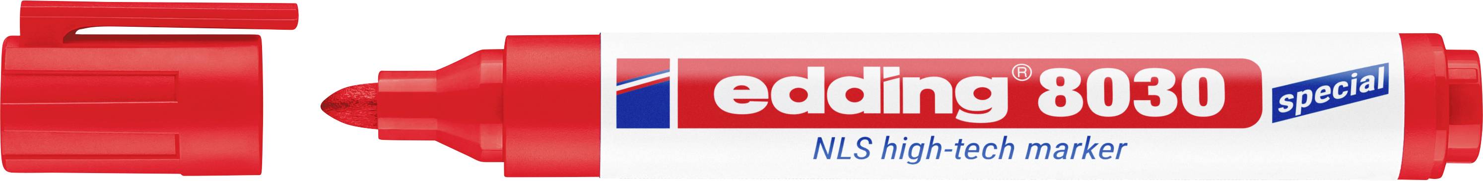 Edding 8030 4-8030002 NLS High-Tech Marker Rot 1.5 mm, 3 mm