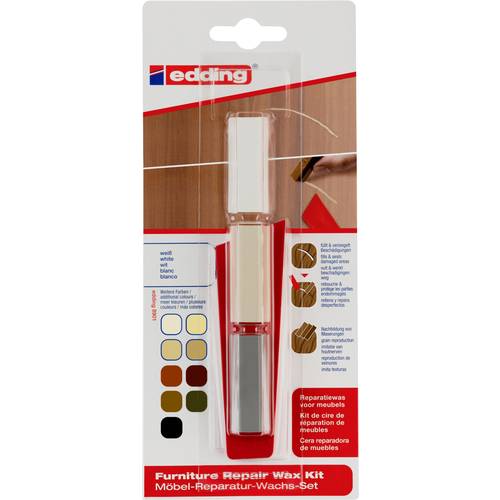 Edding 8901 4-8901-1-4049 Möbel-Reparaturwachs-Set Weiß