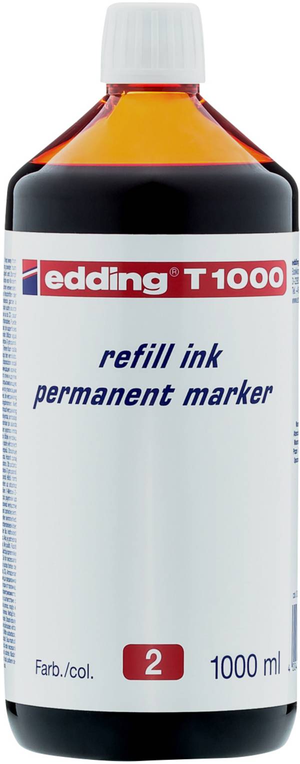 Edding Nachfülltinte Marker T1000 Rot 1 l wasserfest: Ja 4-T1000002