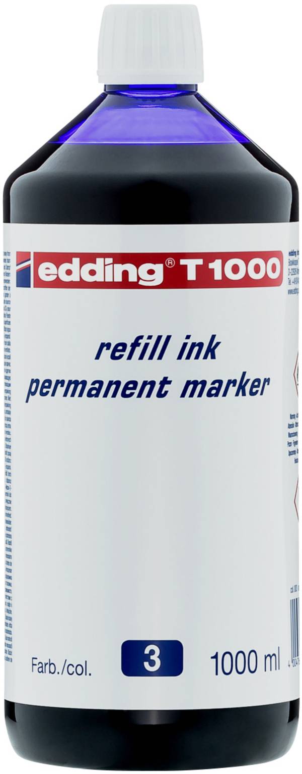 Edding Nachfülltinte Marker T1000 Blau 1 l wasserfest: Ja 4-T1000003