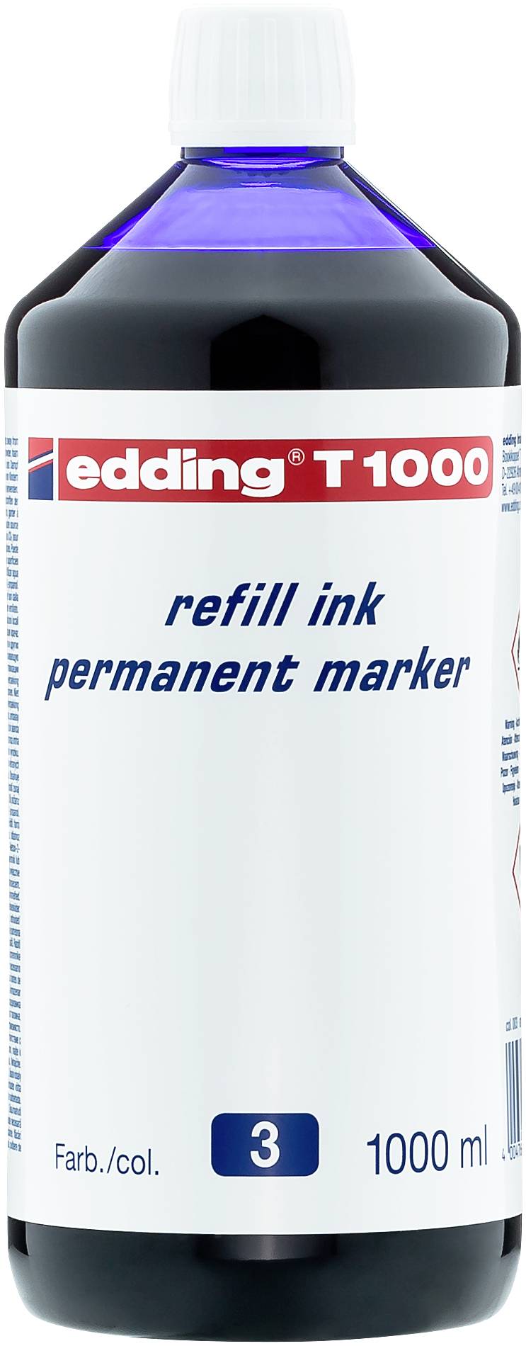 Edding Nachfülltinte Marker T1000 Blau 1 l wasserfest: Ja 4-T1000003