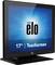 Ein 17-Zoll-Touchscreen-Monitor der Marke 'elo' mit blauem, strahlendem Hintergrund.
