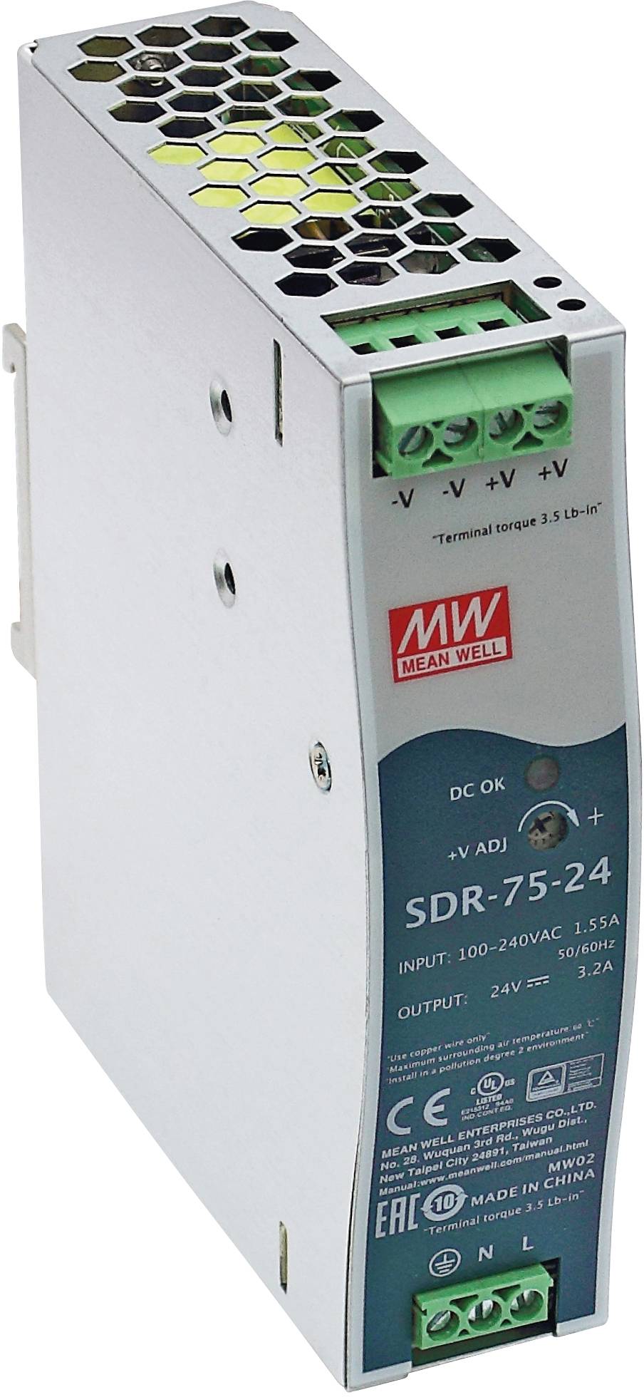 LED2WORK 210100-01, 24V DC Hutschienen Netzteil 72 W-0
