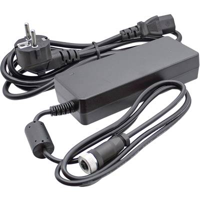 Schwarzes Netzteil mit EU-Stecker und Kabel, geeignet für elektronische Geräte.