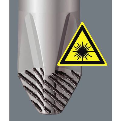 Ein Bohrwerkzeug mit einer Laserschutz-Warnung.