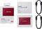 'Portable SSD T7' von Samsung in roter Farbe, 500GB Speicher. Verpackung, Anleitung und zwei USB-Kabel gezeigt. Kompatibel mit Windows, Mac und Android.