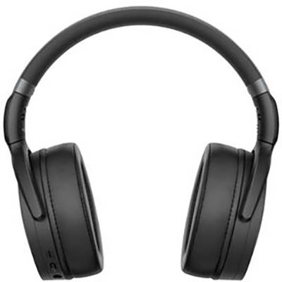 Schwarze Over-Ear-Kopfhörer mit gepolsterten Ohrmuscheln und einem gepolsterten Bügel, dargestellt vor einem weißen Hintergrund.