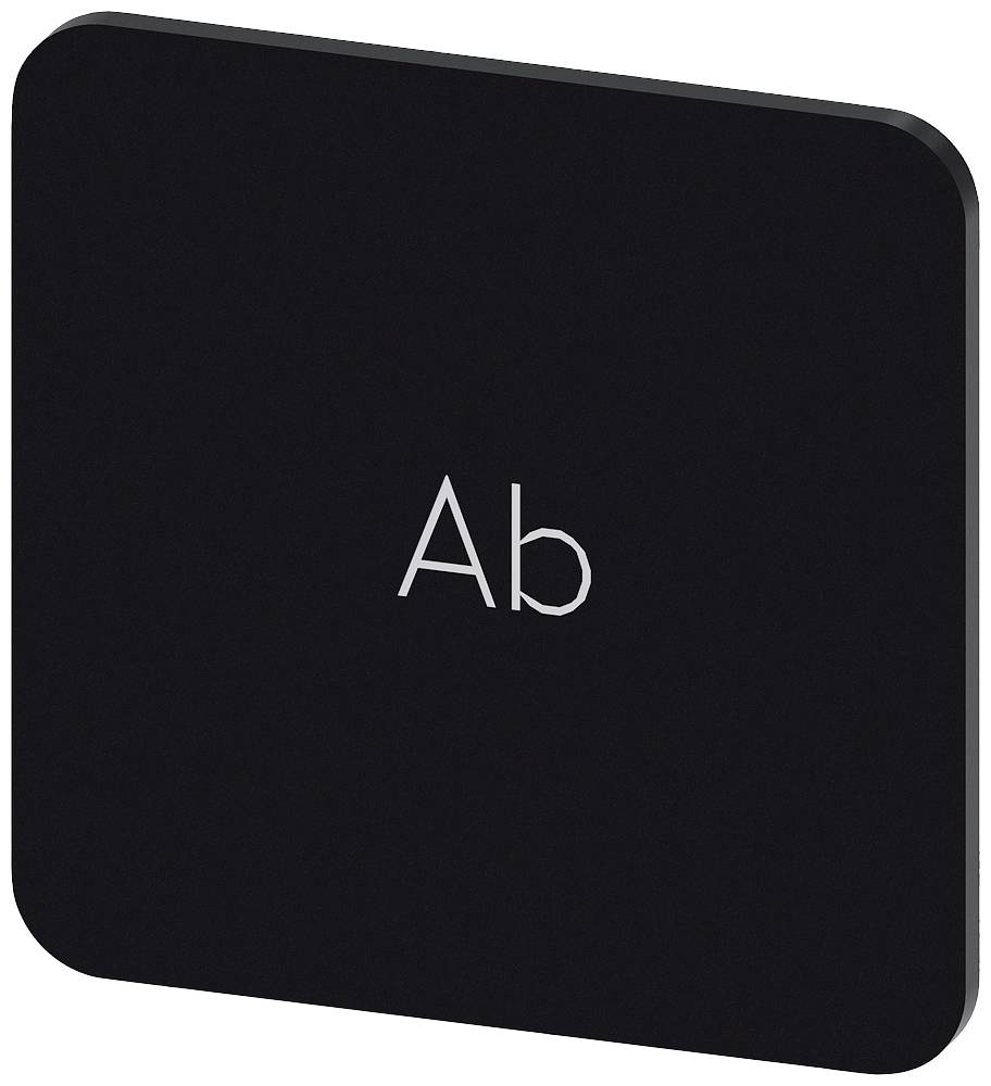 Siemens 3SU1900-0AF16-0AE0 3SU19000AF160AE0 Bezeichnungsschild quadratisch (B x H) 22 mm x 22 mm Ab Schwarz, Weiß 10 St.