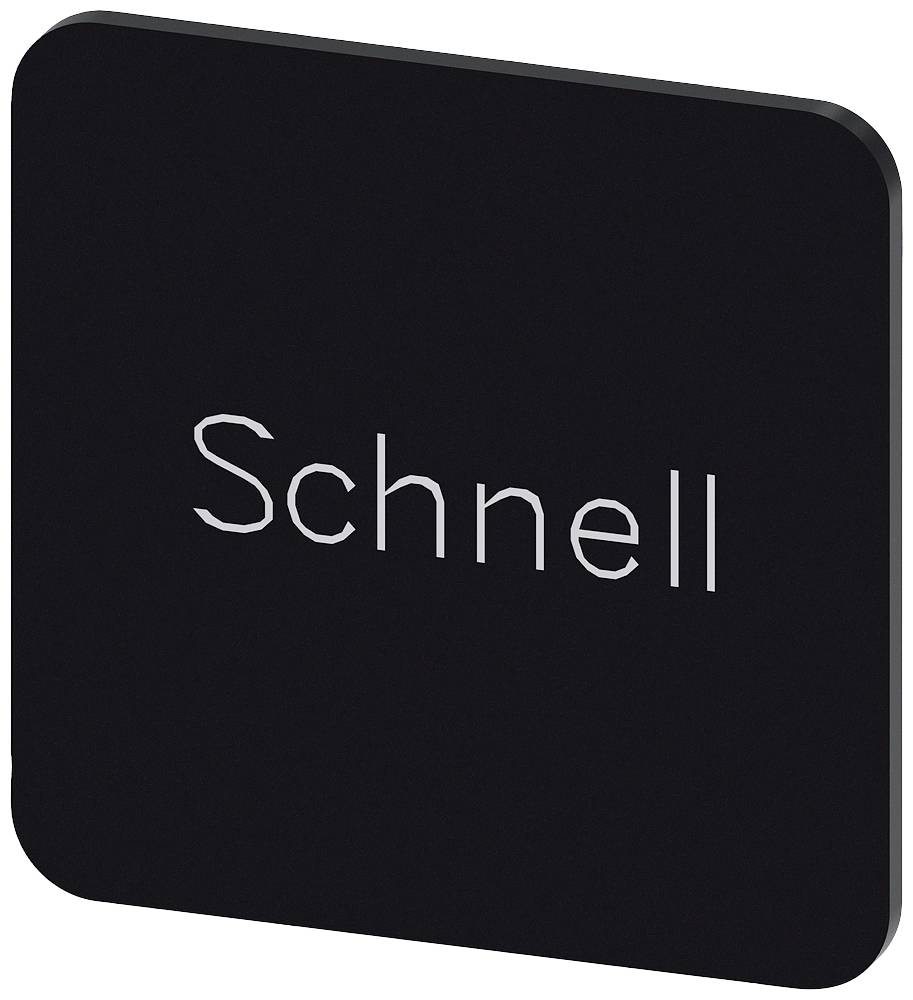 Siemens 3SU1900-0AF16-0AM0 3SU19000AF160AM0 Bezeichnungsschild quadratisch (B x H) 22 mm x 22 mm Schnell Schwarz, Weiß 1...