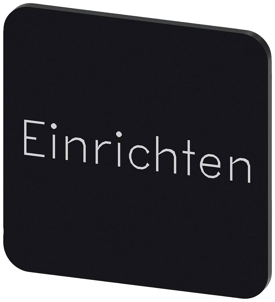 Siemens 3SU1900-0AF16-0AR0 3SU19000AF160AR0 Bezeichnungsschild quadratisch (B x H) 22 mm x 22 mm Einrichten Schwarz, Wei...