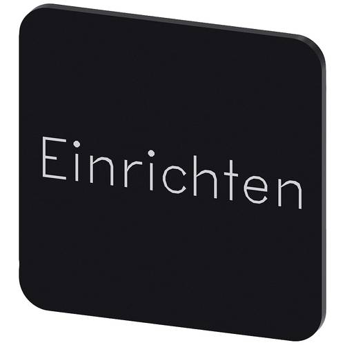 Siemens 3SU1900-0AF16-0AR0 3SU19000AF160AR0 Bezeichnungsschild quadratisch (B x H) 22 mm x 22 mm Einrichten Schwarz, Wei...