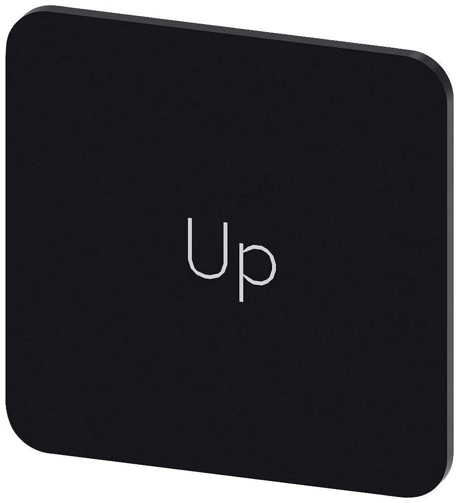 Siemens 3SU1900-0AF16-0DL0 3SU19000AF160DL0 Bezeichnungsschild quadratisch (B x H) 22 mm x 22 mm Up Schwarz, Weiß 10 St.