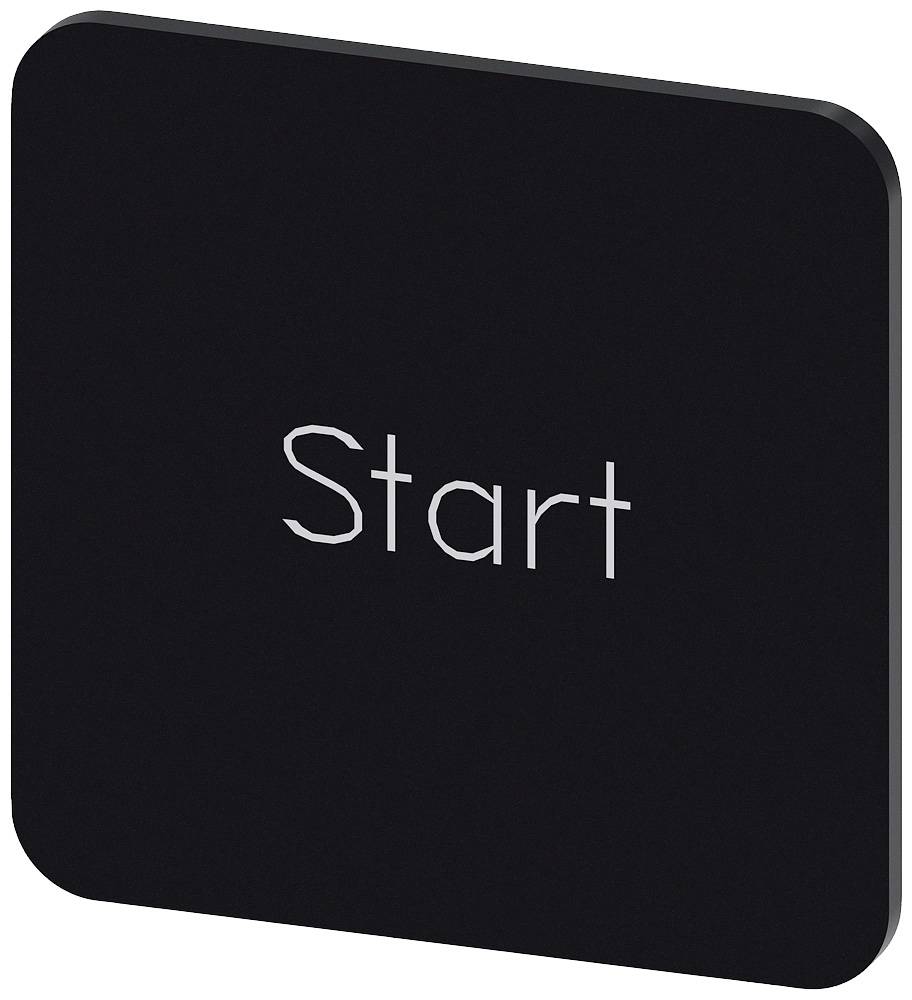 Siemens 3SU1900-0AF16-0DT0 3SU19000AF160DT0 Bezeichnungsschild quadratisch (B x H) 22 mm x 22 mm START Schwarz, Weiß 10 ...