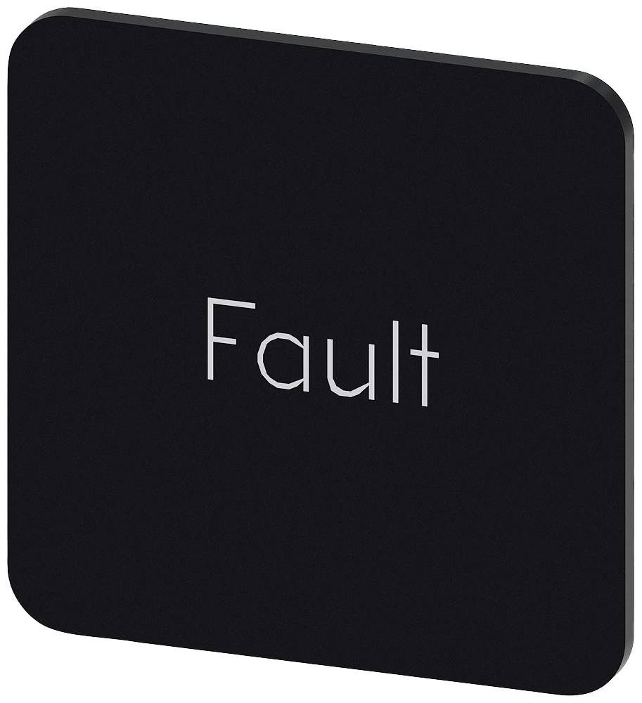 Siemens 3SU1900-0AF16-0EC0 3SU19000AF160EC0 Bezeichnungsschild quadratisch (B x H) 22 mm x 22 mm Fault Schwarz, Weiß 10 ...