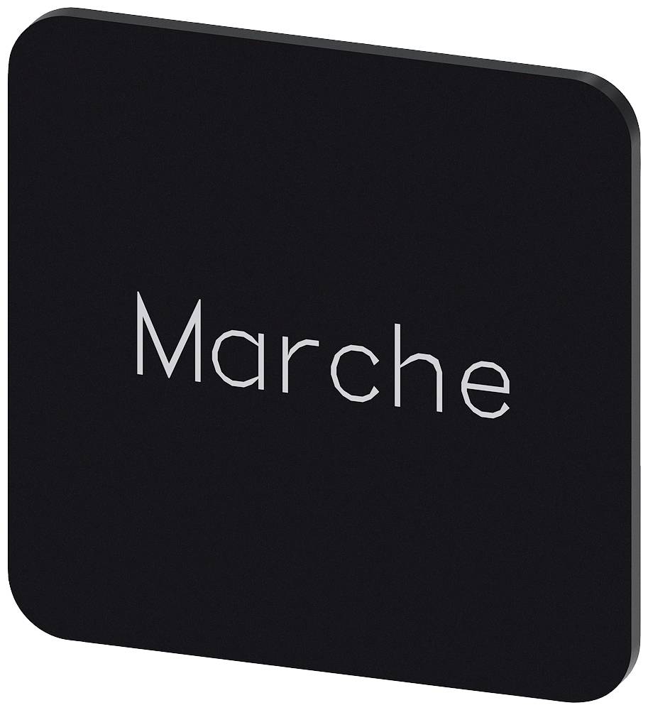 Siemens 3SU1900-0AF16-0GA0 3SU19000AF160GA0 Bezeichnungsschild quadratisch (B x H) 22 mm x 22 mm Marche Schwarz, Weiß 10...