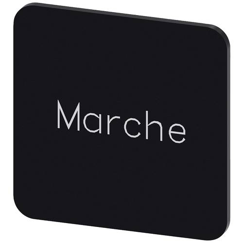 Siemens 3SU1900-0AF16-0GA0 3SU19000AF160GA0 Bezeichnungsschild quadratisch (B x H) 22 mm x 22 mm Marche Schwarz, Weiß 10...
