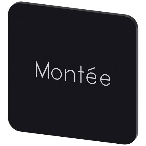 Siemens 3SU1900-0AF16-0GC0 3SU19000AF160GC0 Bezeichnungsschild quadratisch (B x H) 22 mm x 22 mm Montée Schwarz, Weiß 10...