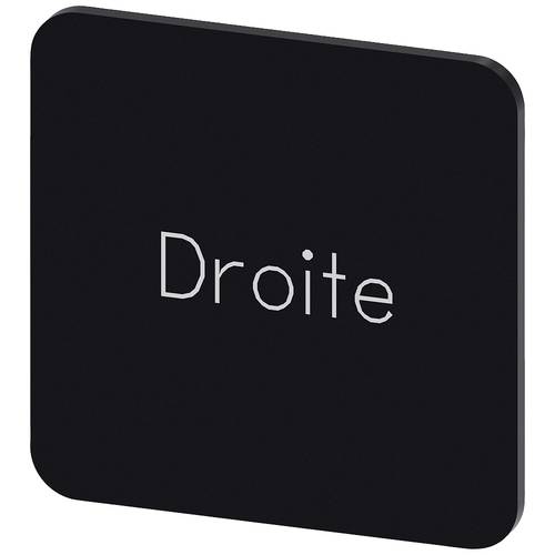 Siemens 3SU1900-0AF16-0GG0 3SU19000AF160GG0 Bezeichnungsschild quadratisch (B x H) 22 mm x 22 mm Droite Schwarz, Weiß 10...