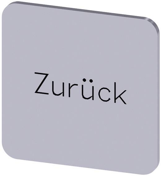 Siemens 3SU1900-0AF81-0AG0 3SU19000AF810AG0 Bezeichnungsschild quadratisch (B x H) 22 mm x 22 mm Zurück Silber, Schwarz ...