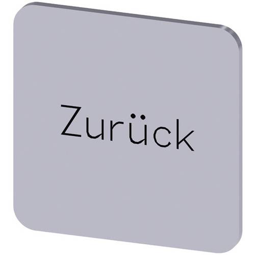 Siemens 3SU1900-0AF81-0AG0 3SU19000AF810AG0 Bezeichnungsschild quadratisch (B x H) 22 mm x 22 mm Zurück Silber, Schwarz ...