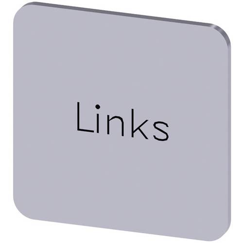 Siemens 3SU1900-0AF81-0AJ0 3SU19000AF810AJ0 Bezeichnungsschild quadratisch (B x H) 22 mm x 22 mm Links Silber, Schwarz 1...