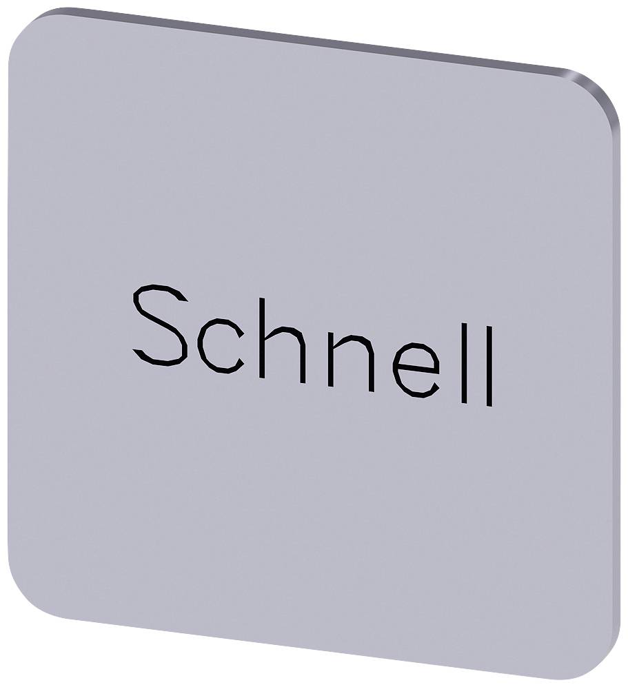 Siemens 3SU1900-0AF81-0AM0 3SU19000AF810AM0 Bezeichnungsschild quadratisch (B x H) 22 mm x 22 mm Schnell Silber, Schwarz...