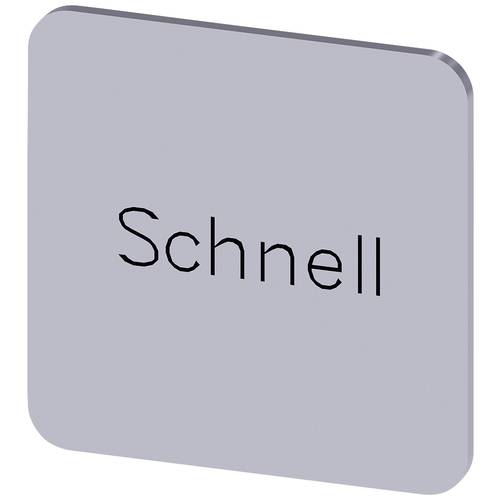 Siemens 3SU1900-0AF81-0AM0 3SU19000AF810AM0 Bezeichnungsschild quadratisch (B x H) 22 mm x 22 mm Schnell Silber, Schwarz...