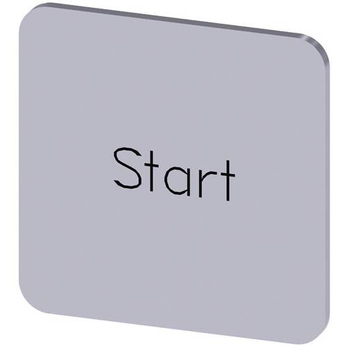 Siemens 3SU1900-0AF81-0DT0 3SU19000AF810DT0 Bezeichnungsschild quadratisch (B x H) 22 mm x 22 mm START Silber, Schwarz 1...