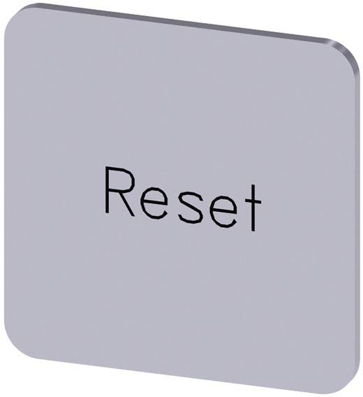 Siemens 3SU1900-0AF81-0DU0 3SU19000AF810DU0 Bezeichnungsschild quadratisch (B x H) 22 mm x 22 mm RESET Silber, Schwarz 1...
