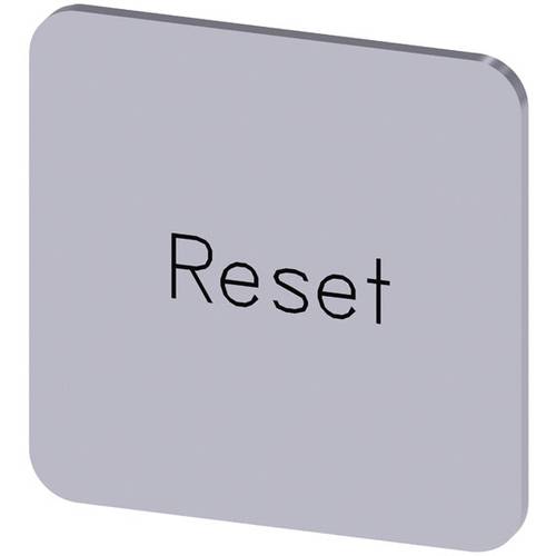 Siemens 3SU1900-0AF81-0DU0 3SU19000AF810DU0 Bezeichnungsschild quadratisch (B x H) 22 mm x 22 mm RESET Silber, Schwarz 1...