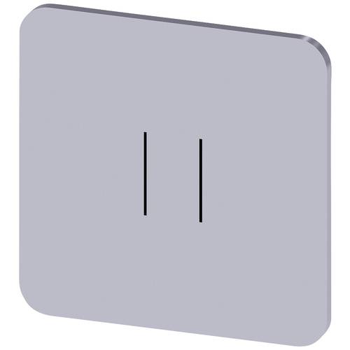 Siemens 3SU1900-0AF81-0QC0 3SU19000AF810QC0 Bezeichnungsschild quadratisch (B x H) 22 mm x 22 mm II Silber, Schwarz 10 S...