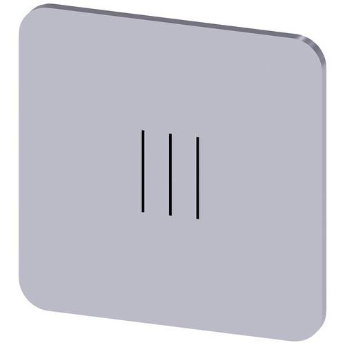 Siemens 3SU1900-0AF81-0QD0 3SU19000AF810QD0 Bezeichnungsschild quadratisch (B x H) 22 mm x 22 mm III Silber, Schwarz 10 ...