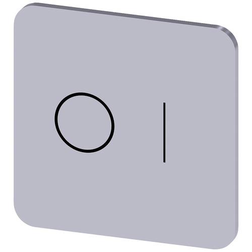 Siemens 3SU1900-0AF81-0QG0 3SU19000AF810QG0 Bezeichnungsschild quadratisch (B x H) 22 mm x 22 mm O I Silber, Schwarz 10 ...