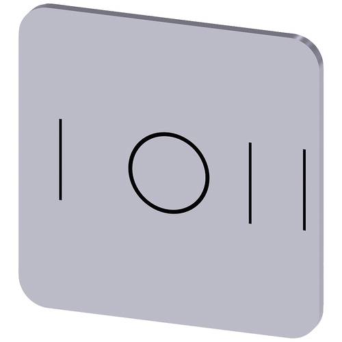 Siemens 3SU1900-0AF81-0QK0 3SU19000AF810QK0 Bezeichnungsschild quadratisch (B x H) 22 mm x 22 mm I/0/II Silber, Schwarz ...