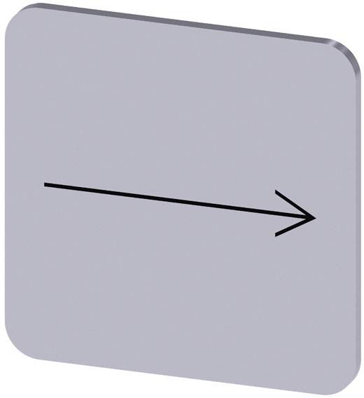 Siemens 3SU1900-0AF81-0QR0 3SU19000AF810QR0 Bezeichnungsschild quadratisch (B x H) 22 mm x 22 mm Pfeilmarkierung Silber,...