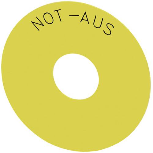 Siemens 3SU1900-0BC31-0AS0 3SU19000BC310AS0 Unterlegschild rund (Ø) 75 mm NOT-AUS Gelb, Schwarz 10 St.