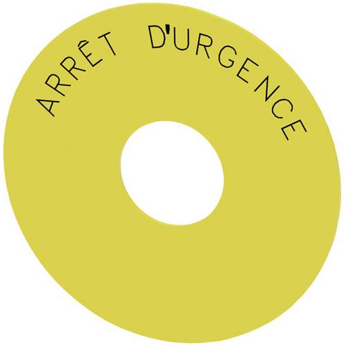 Thumbnail - Siemens 3SU1900-0BC31-0GQ0 Unterlegschild rund (Ø) 75 mm Arrêt durgence Gelb, Schwarz 10 St.