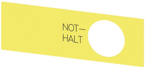 Siemens 3SU1900-0BE31-0AT0 3SU19000BE310AT0 Bezeichnungsschild (B x H) 112 mm x 38 mm NOT-HALT Gelb, Schwarz 10 St.