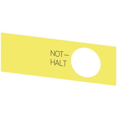 Siemens 3SU1900-0BE31-0AT0 3SU19000BE310AT0 Bezeichnungsschild (B x H) 112 mm x 38 mm NOT-HALT Gelb, Schwarz 10 St.