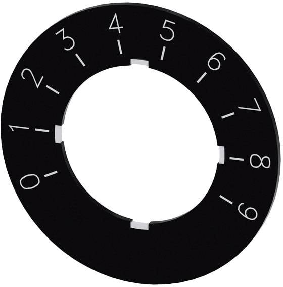 Siemens 3SU1900-0BG16-0RT0 3SU19000BG160RT0 Bezeichnungsschild rund (Ø) 40 mm 0-9 Schwarz, Weiß 10 St.