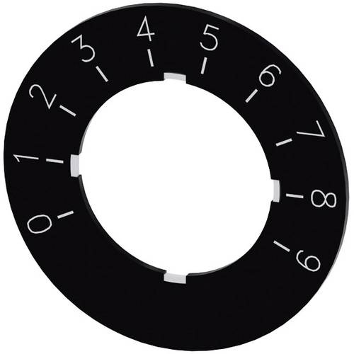 Siemens 3SU1900-0BG16-0RT0 3SU19000BG160RT0 Bezeichnungsschild rund (Ø) 40 mm 0-9 Schwarz, Weiß 10 St.