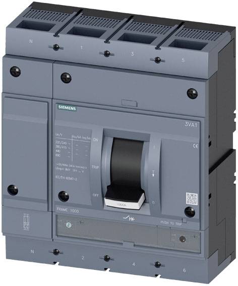 Siemens 3VA1563-6EF42-0AA0 Leistungsschalter 1 St. Einstellbereich (Strom): 441 - 630 A Schaltspannung (max.): 690 V/AC,...