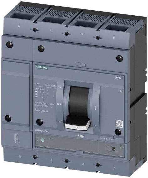 Siemens 3VA1580-6GF42-0AA0 Leistungsschalter 1 St. Einstellbereich (Strom): 560 - 800 A Schaltspannung (max.): 690 V/AC,...