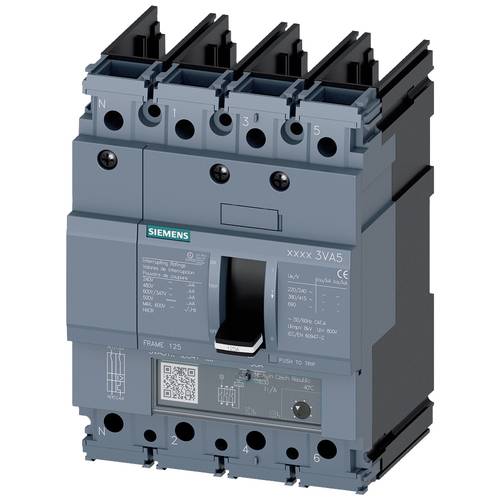 Siemens 3VA5110-4EF41-0AA0 Leistungsschalter 1 St. Einstellbereich (Strom): 70 - 100 A Schaltspannung (max.): 690 V/AC, ...