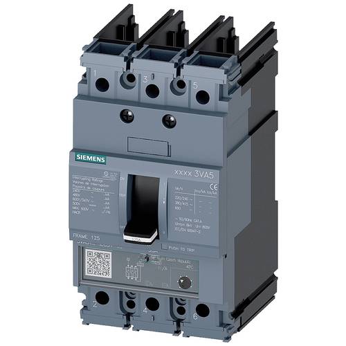 Siemens 3VA5110-5EF31-0AA0 Leistungsschalter 1 St. Einstellbereich (Strom): 70 - 100 A Schaltspannung (max.): 690 V/AC, ...