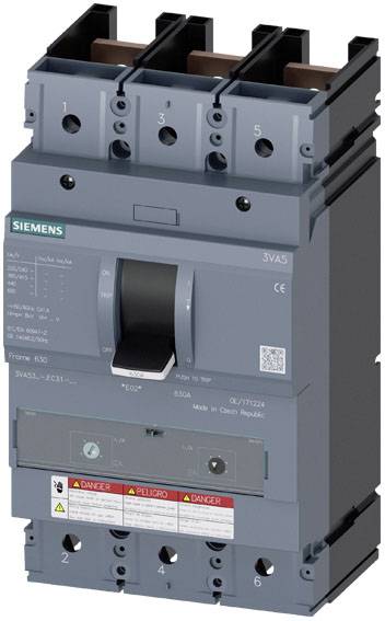 Siemens 3VA5320-5EC31-0AA0 Leistungsschalter 1 St. Einstellbereich (Strom): 200 - 200 A Schaltspannung (max.): 600 V/AC,...