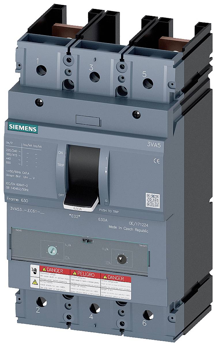 Siemens 3VA5325-7EC61-0AA0 Leistungsschalter 1 St. Einstellbereich (Strom): 250 - 250 A Schaltspannung (max.): 600 V/AC,...
