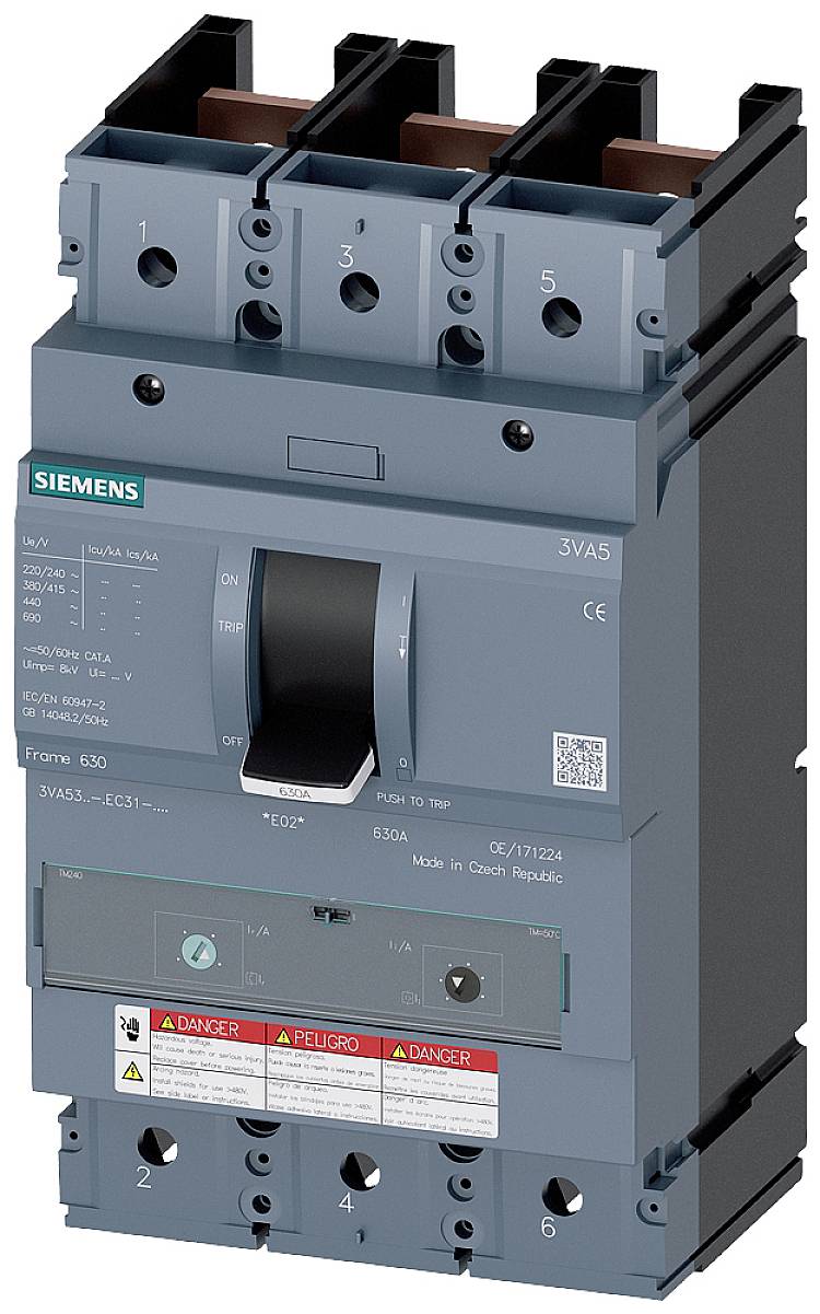 Siemens 3VA5330-7EF31-0AA0 Leistungsschalter 1 St. Einstellbereich (Strom): 210 - 300 A Schaltspannung (max.): 600 V/AC,...