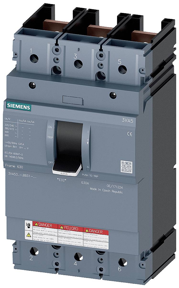 Siemens 3VA5340-0BB31-0AA0 Leistungsschalter 1 St. Schaltspannung (max.): 600 V/AC, 500 V/DC (B x H x T) 138 x 248 x 110...